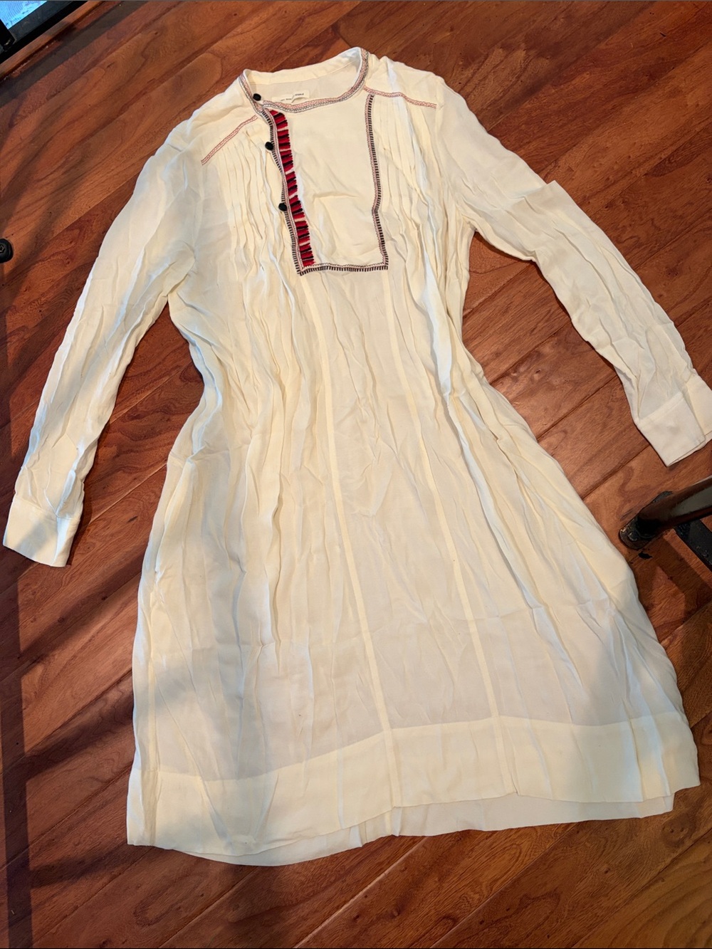 Isabel Marant Étoile Embroidered LS Bohemian Midi Dress Size 38
